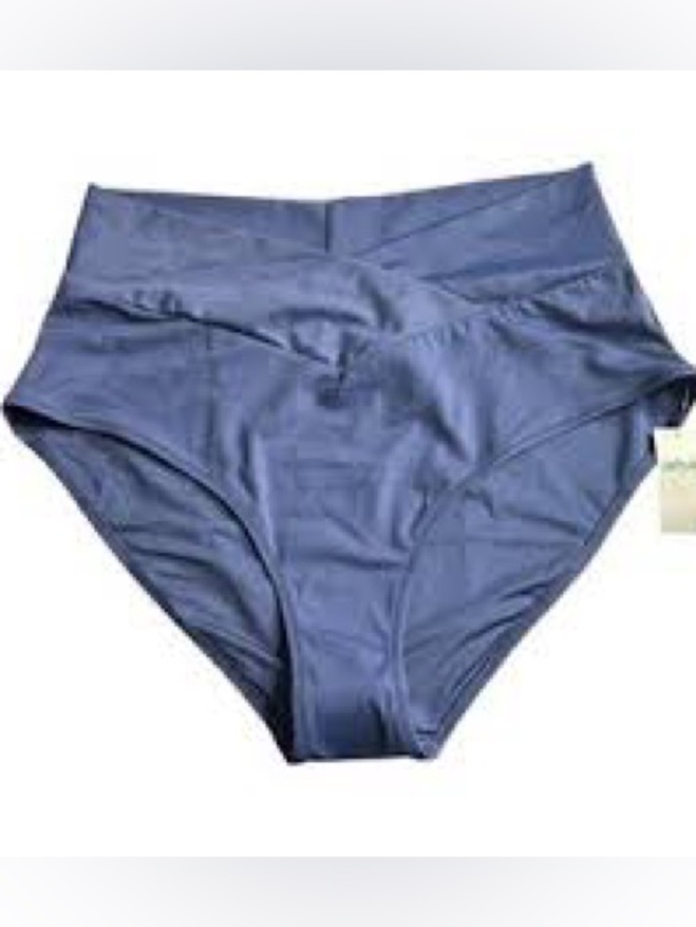 Aerie High Waisted Full Coverage Bikini Bottom Dark Slate Blue S NWT
